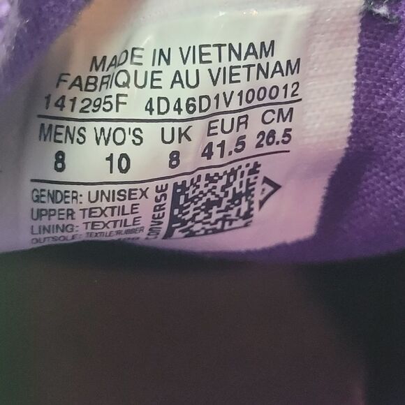 Converse 141295f CT OX Rare Faded Tie DyeUnisex Sneaker Shoes Size 8.5 M 10 W - Picture 7 of 9